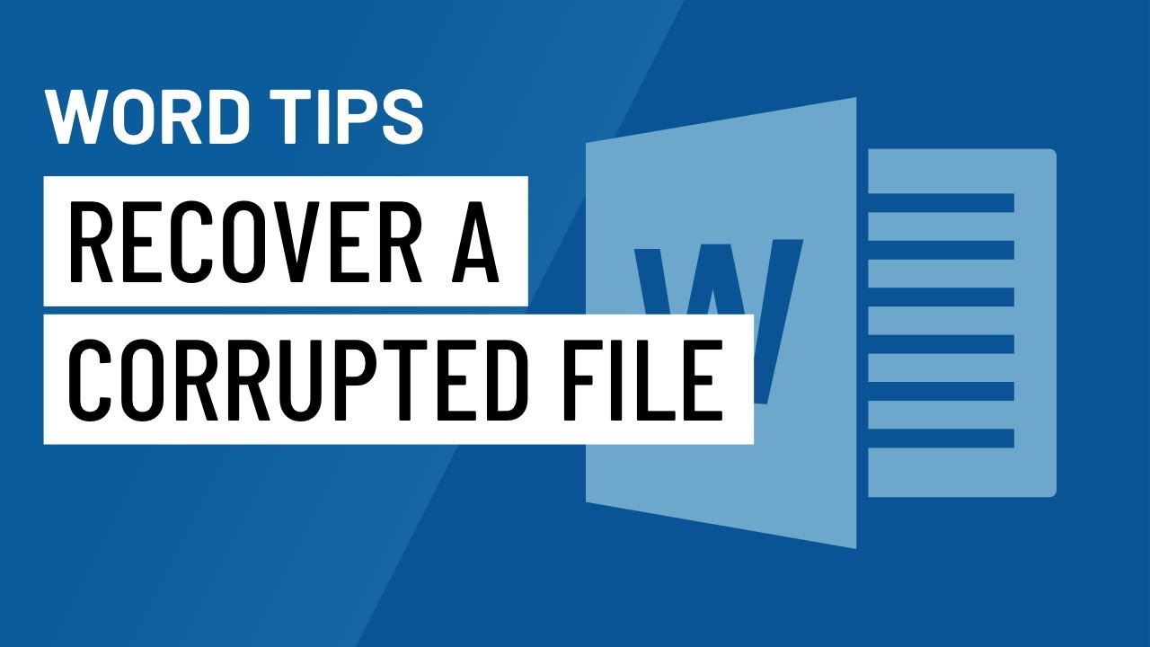 Word Quick Tip: Recover a Corrupted File