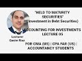 Held to Maturity Securities (HTM) | Impairment of HTM| Debt Securities | Investments- Lec 5