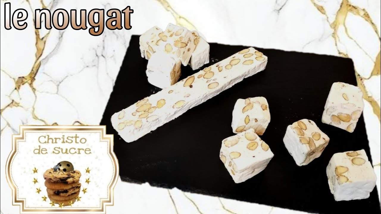 la délicieuse recette du nougat de Noël 🎄🎅sans glucose.