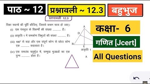 Class 6 math | Jcert | EX- 12.3 |All Questions | jcert math class 6 By bharatvarsh classes