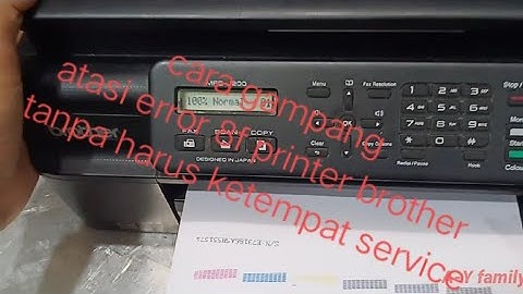 Atasi error 8f pada printer brother