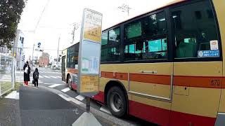 神奈中バス　茅３３　乗り継ぎ　平１２　前面展望　湘南大橋を渡る