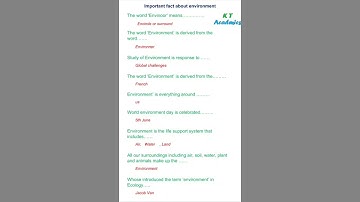 Introduction of Environmental science Short Questions