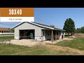 30x40 pole barn with garden tractor access door