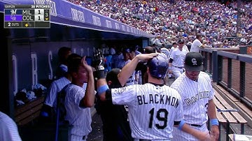 MIL@COL: Blackmon ties game with RBI groundout