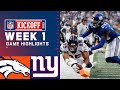 Broncos vs. Giants Week 1 Highlights | NFL 2021