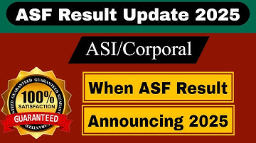 Airport Security Force written test result new latest update 2025/ASF Interview update 2025