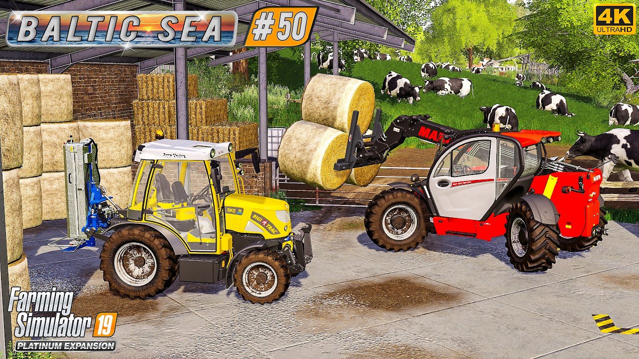 Making Clover Silage & Straw Bales. Harvesting Oat ⭐ Baltic Sea #50 ⭐ FS19 4K Timelapse
