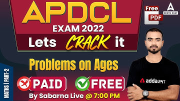 APDCL Recruitment 2022 | APDCL Maths Classes | APDCL Exam Preparation | Problems on Ages