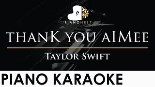 Taylor Swift - thanK you aIMee - Piano Karaoke Instrumental Cover with Lyrics Resimi