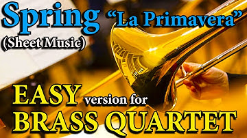 "Spring" by Vivaldi - Easy version for BRASS QUARTET (Sheet Music)