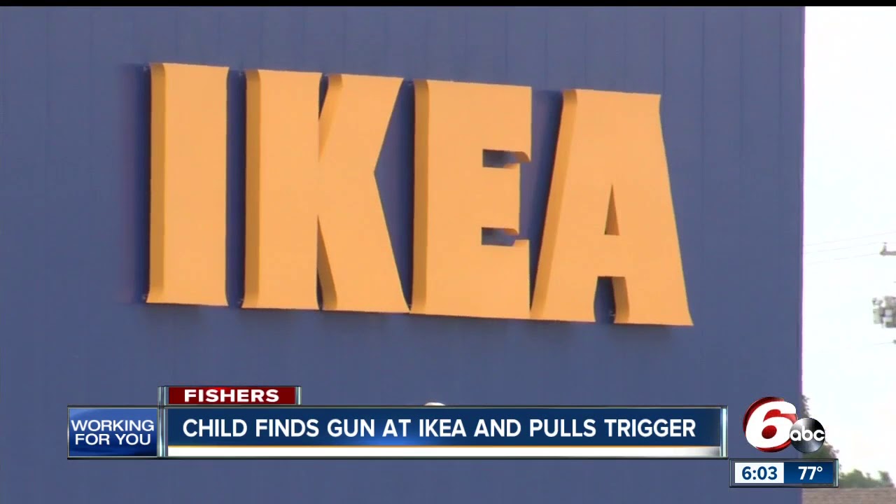 A child fired a loaded gun he found in a couch at IKEA