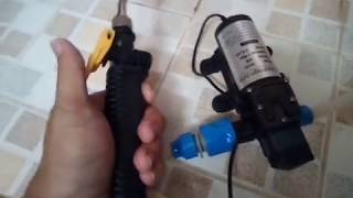 Review Pompa high Pressure Mini DC 12V 72 watt 6 liter/menit. Pompa dc untuk cuci motor dan mobil mu. 