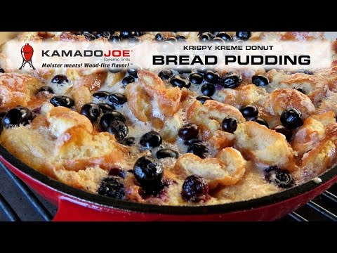 Kamado Joe Blueberry Bread Pudding