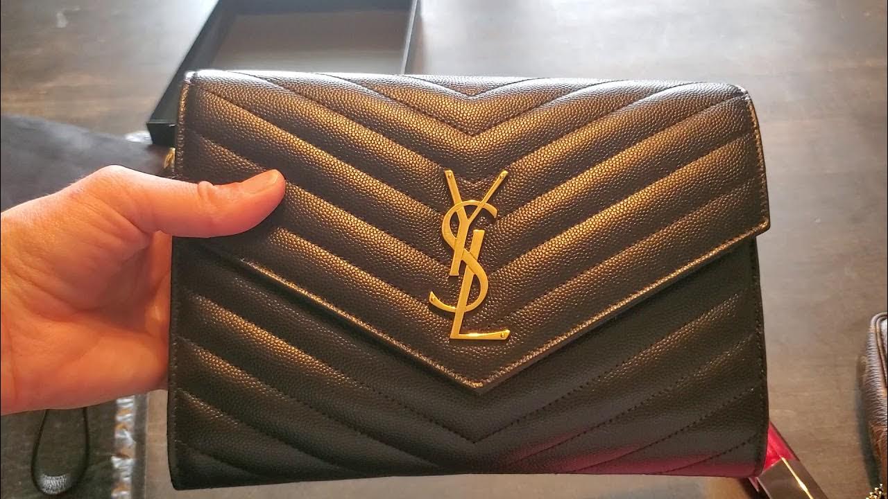 Saint Laurent Ysl New Pouch Monogram Clutch Bag - Black