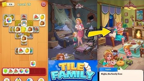 Tile Family Puzzle Game Chapter 1 Level 1-11 Walkthrough// Tile Store Match Puzzle Game - Gameplay