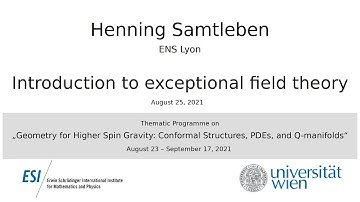 Henning Samtleben - Introduction to exceptional field theory