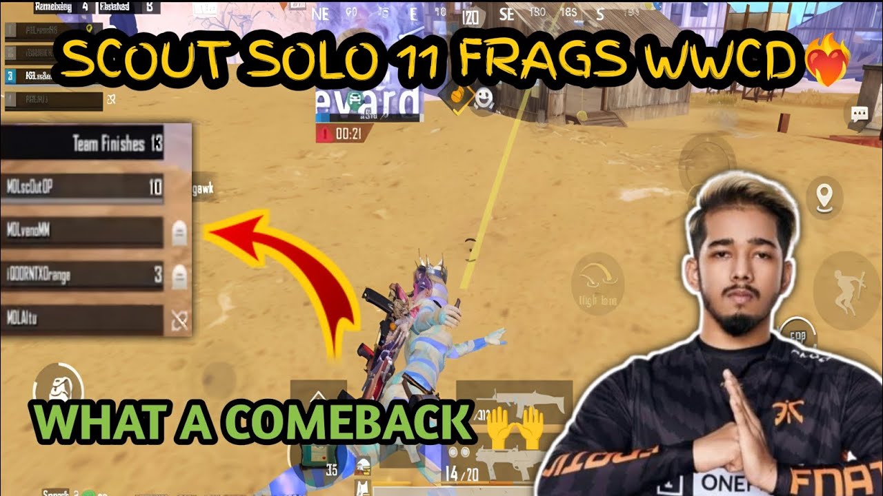 SCOUT SOLO 11 FRAGS WWCD ❤️‍🔥 EVERYONE SHOCKED 😲 WHAT A COMEBACK 🤯
