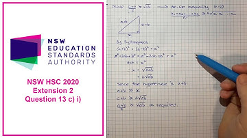 How to answer Q13 c) i) of the 2020 HSC Mathematics Extension 2 exam