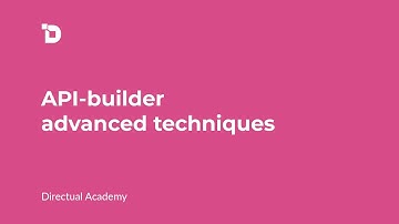 Directual Academy. API-builder advanced techniques