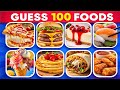 Guess The Food in 3 Seconds | 100 Famous Foods Challenge 🍔🍕
