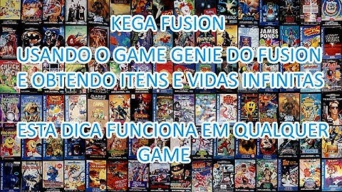 Kega Fusion usando o Game Genie (Cheats)