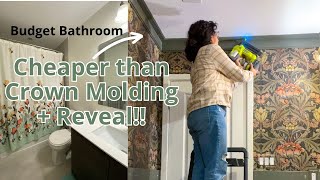 EXTREME Bathroom Makeover  Before and After | Forget about crown molding TRY THIS!!