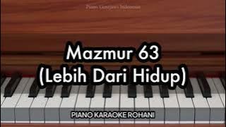 Mazmur 63 (Lebih Dari Hidup) - GMS Live | Piano Karaoke Rohani