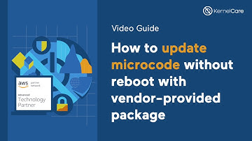 How to update microcode without reboot with vendor-provided package