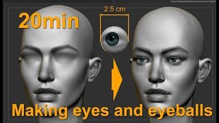Eyes and eyeballs for dummies :).  Proportions, modelling and drawing. screenshot 5