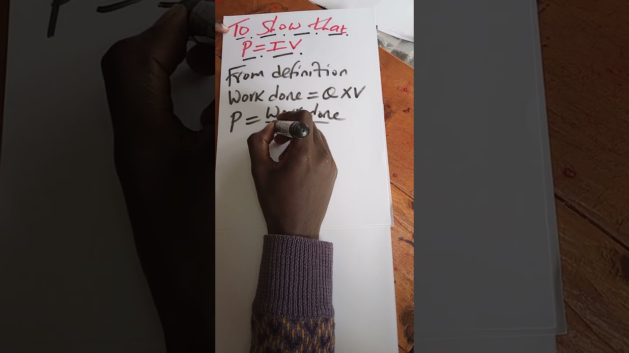 To show that, Power = Current × Voltage (P=IV) | How to show that Power = Current x Voltage.