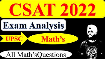 CSAT 2022 Maths Solution| CSAT Previous Year Papers solution UPSC CSAT 2022 |by Balwinder Sir #csat