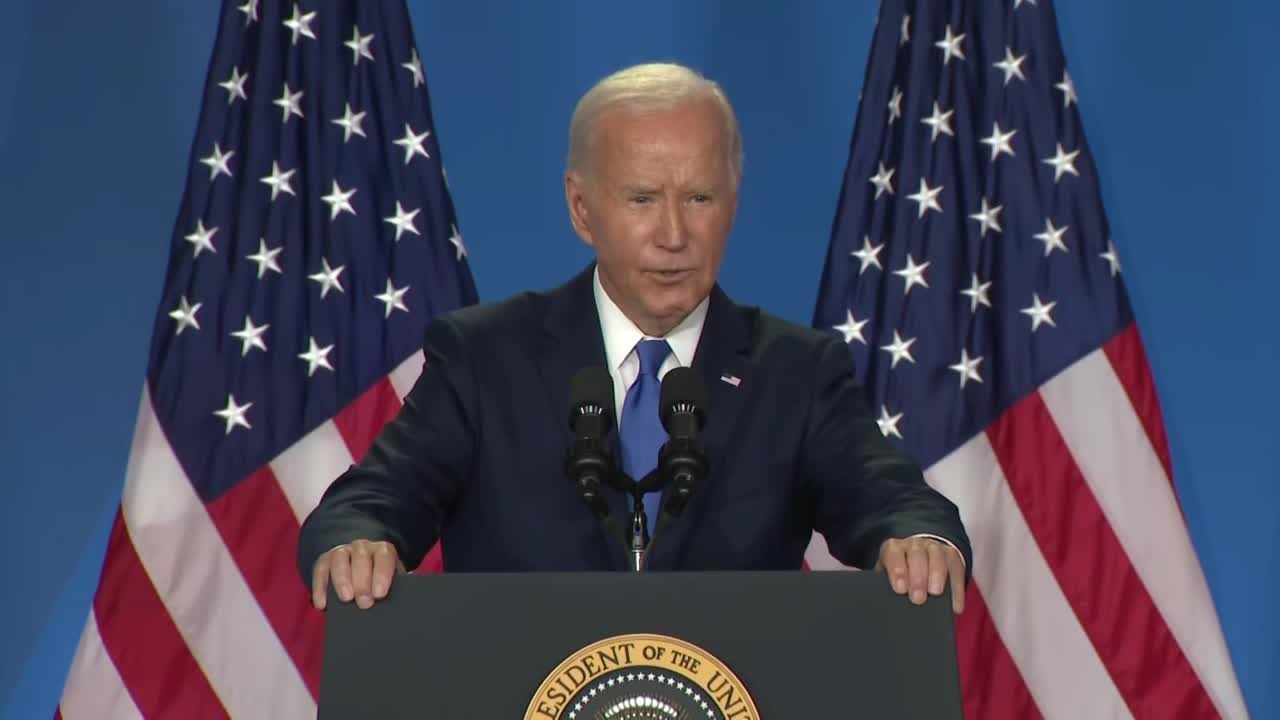 Watch Biden answer questions from reporters at major news conference