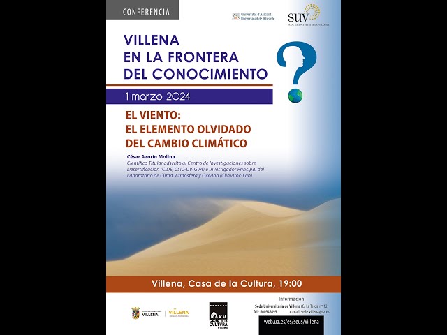 Villena en la Frontera del Conocimiento: entrevista a César Azorín, investigador en Climatoc-Lab