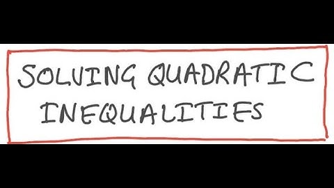 Solving Quadratic Inequalities ll Edexcel IGCSE