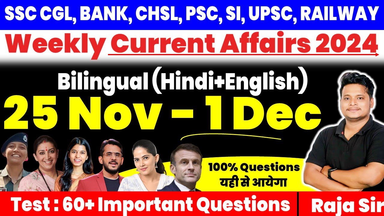 25 November - 1 December 2024 Weekly Current Affairs 2024 |Current ...