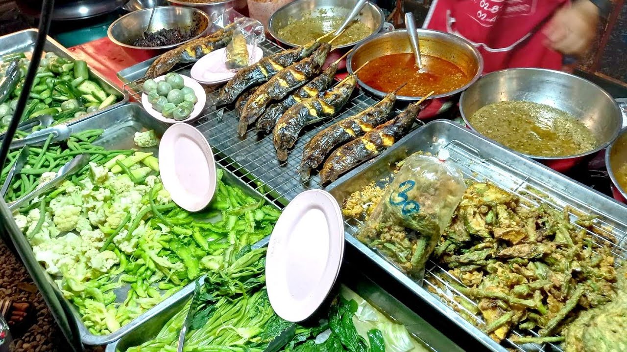 มาตลาดนี้ไม่ผิดหวังของกินเพียบตลาดนัดพระประแดงอาเขต