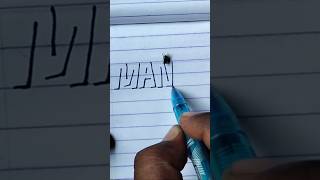 Datos Manoj, Shadow Name Writing #viral #youtubeshorts #2023 #shorts #calligraphy Guía