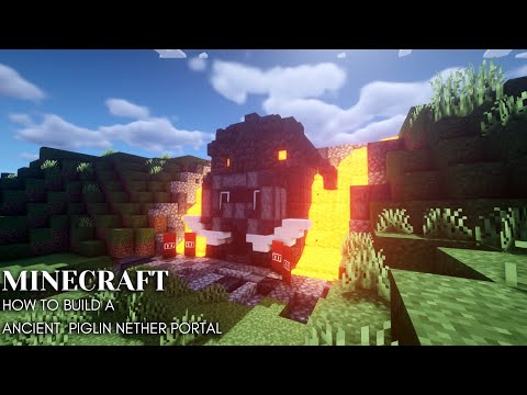 Minecraft : How to Build an Ancient Piglin Nether Portal Design Tutorial