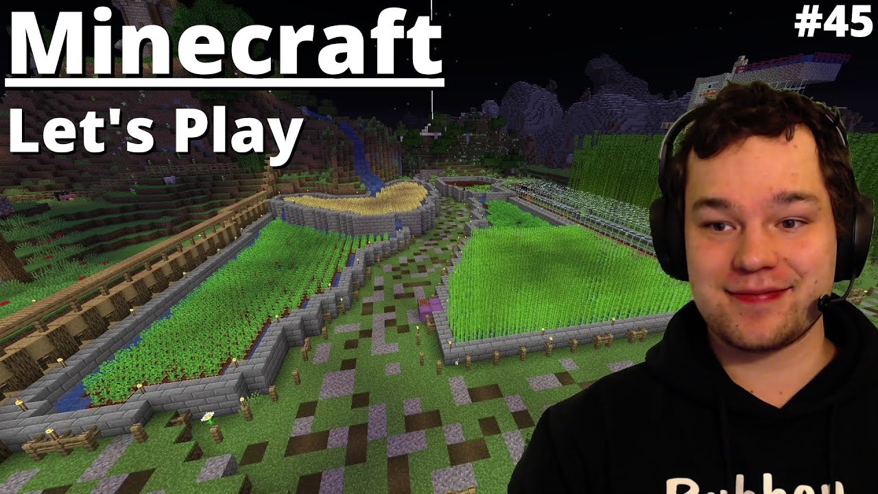 Building Farms in Minecraft Survival Let's Play Part 45 - YouTube