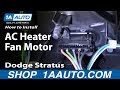 How to Replace Heater Blower Motor with Fan Cage 2001-06 Dodge Stratus