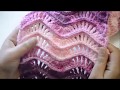 كوفيه كروشيه بغرزه الريشه Brazalete con plumas   Crochet Art