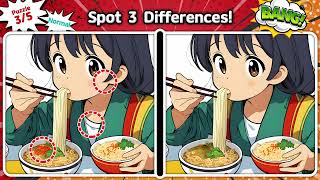 Can you find 3 differences? Spot The Difference(5 puzzles)