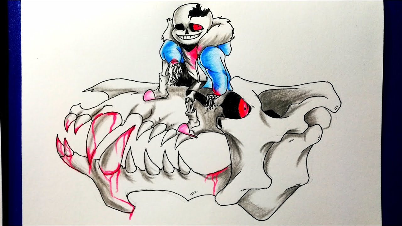 How to Draw Horror Sans  Undertale (Art Tutorial) 