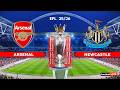 ARSENAL vs NEWCASTLE - Premier League 25/26 | Full Match All Goals | Simulation PES
