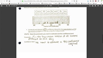 Lesson 7.6: 4-Step Process for Confidence Interval for a Mean