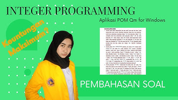 Modul Integer Programming (Pembahasan Soal 1-3)