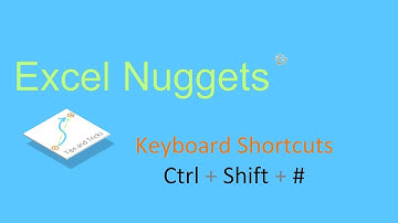 Excel 2010 Shortcut - Applying Date Format - Ctrl + Shift + #