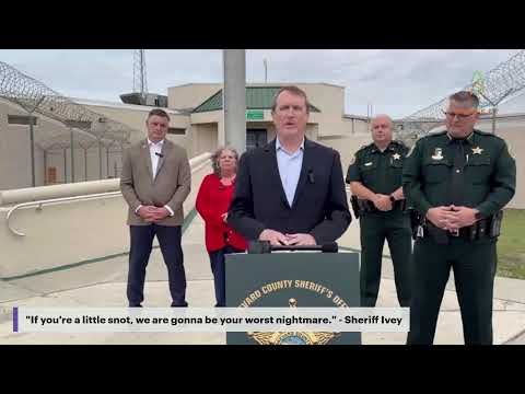 Sheriff Ivey, Matt Susin, and State Attorney Phil Archer hold press conference at jail