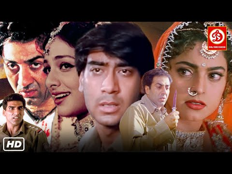 Ajay Devgan Sunny Deol Tabbu Bollywood Superhit Hindi Movie Juhi Chawla Amrish Puri Johnny Lever